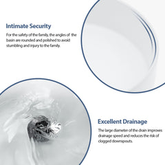 Lordear 16'' x 16'' Ceramic Topmount Round Vessel Bathroom Sink from Lordear