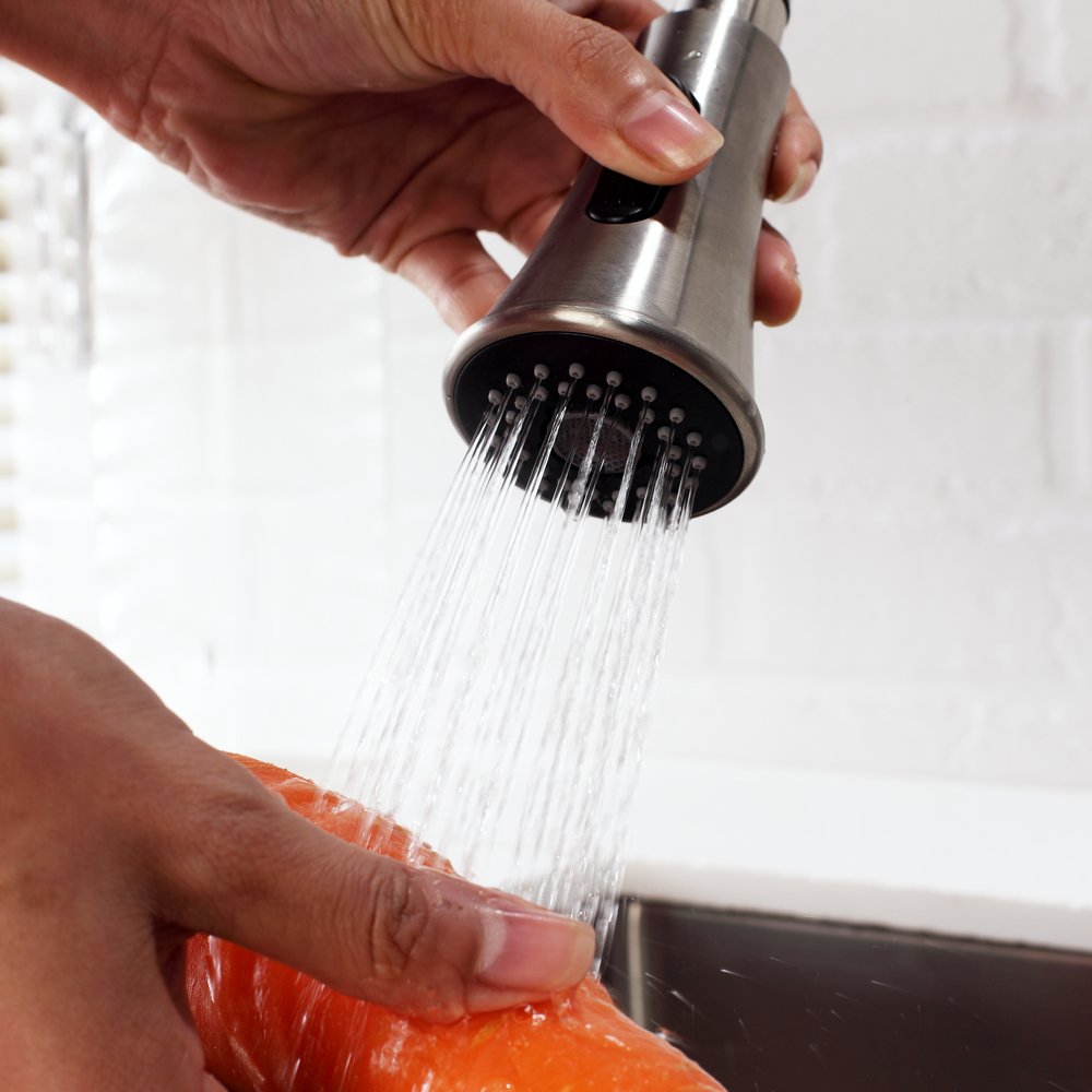 Lordear Stainless Steel Flower Vase Shape Pull-Down Kitchen Faucet from Lordear