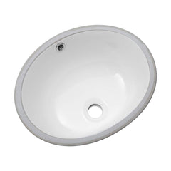 Lordear 16 Inch Undermount Oval Sink - Pure White Porcelain Ceramic Lavatory Vanity from Lordear
