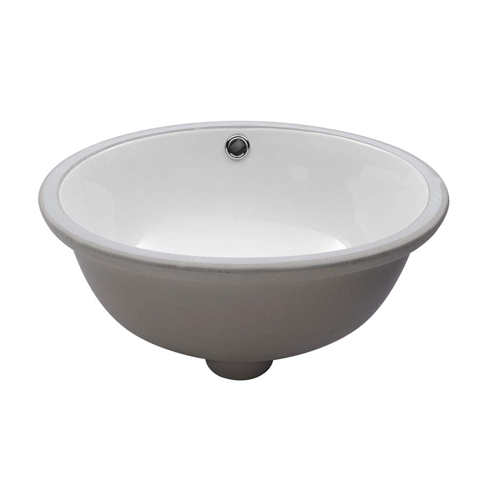 Lordear 16 Inch Undermount Oval Sink - Pure White Porcelain Ceramic Lavatory Vanity from Lordear