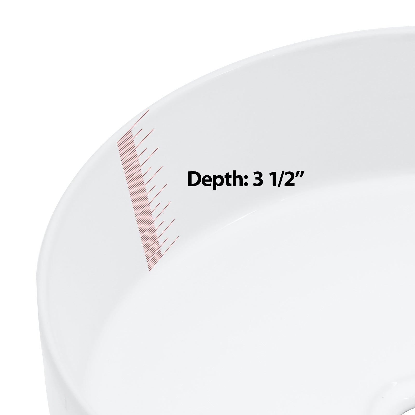 Lordear 16'' x 16'' Ceramic Topmount Round Vessel Bathroom Sink from Lordear