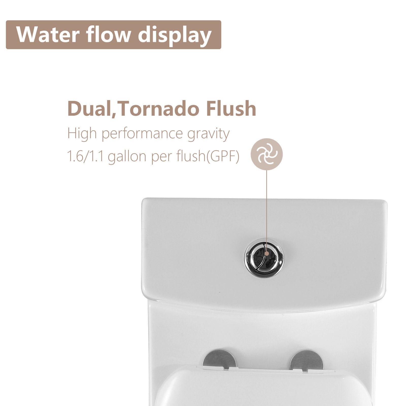 Lordear 1.1/1.6 GPF One-Piece Toilet Dual Flush Elongated Toilet Floor Mounted (Seat Included)  from Lordear