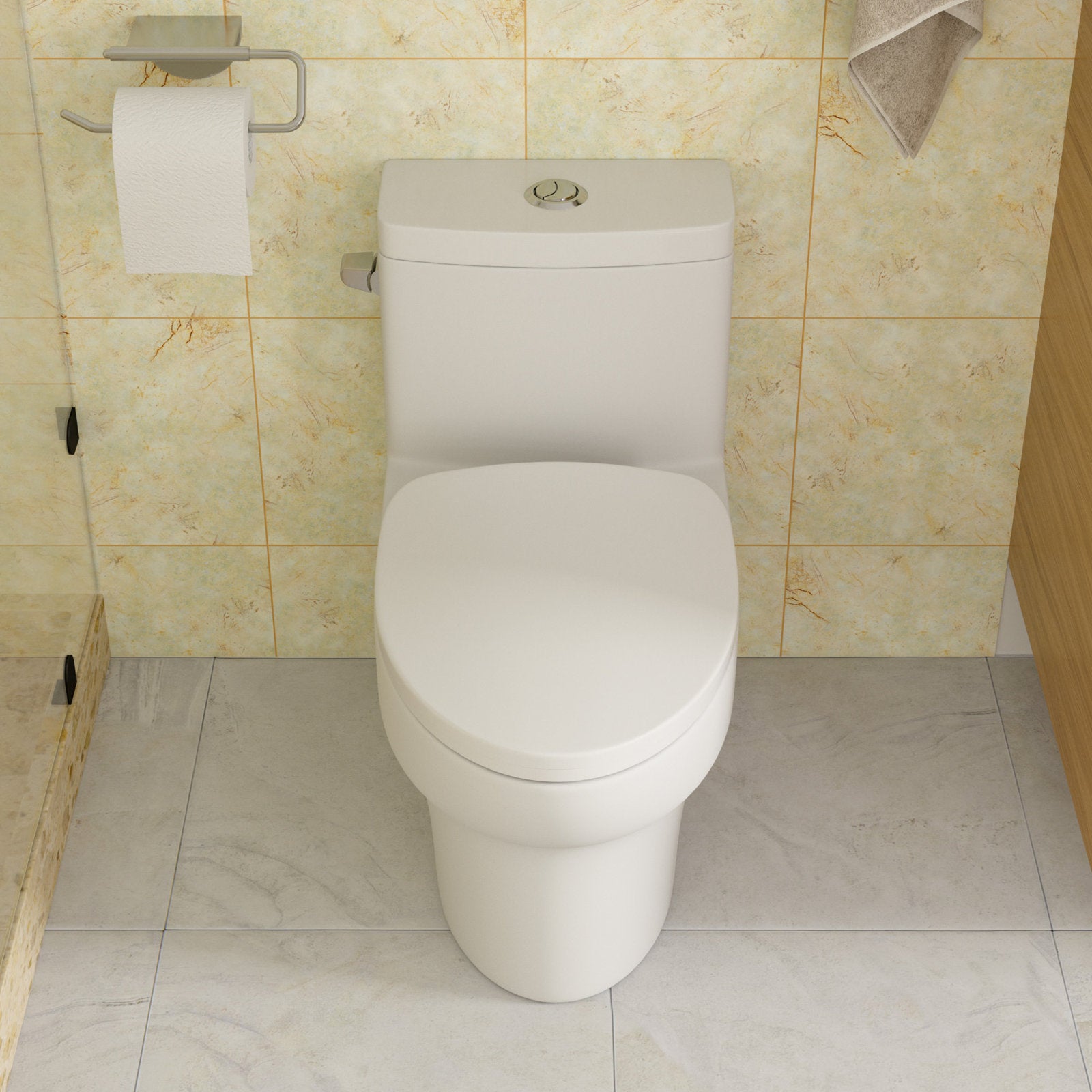 Lordear 1.1/1.6 GPF One-Piece Toilet Dual Flush Elongated Toilet Floor Mounted (Seat Included)  from Lordear