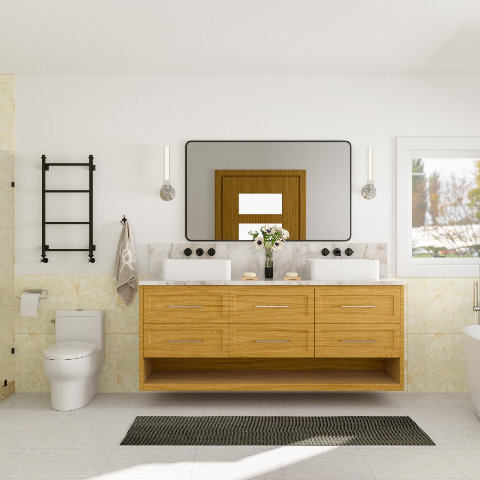 Lordear 1.1/1.6 GPF One-Piece Toilet Dual Flush Elongated Toilet Floor Mounted (Seat Included)  from Lordear