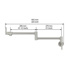 Lordear Stainless Steel Wall Mount Folding Double Joint Swing Arms Kitchen Faucet from Lordear