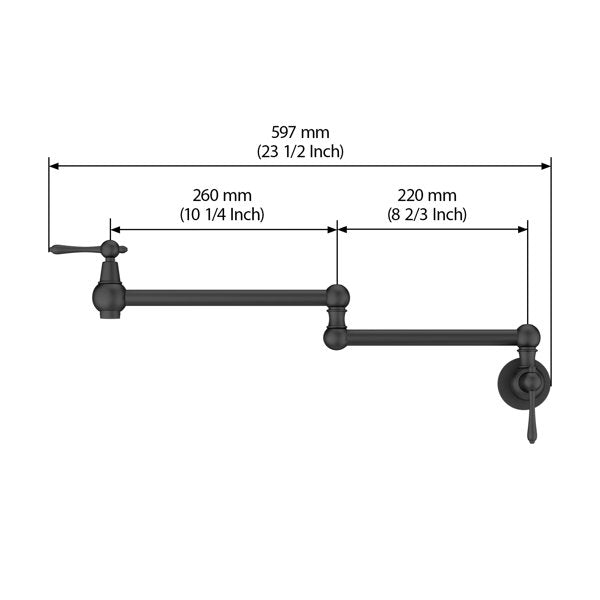 Lordear Brass Wall Mount Folding Lever Kitchen Faucet from Lordear