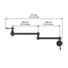 Lordear Brass Wall Mount Folding Lever Kitchen Faucet from Lordear