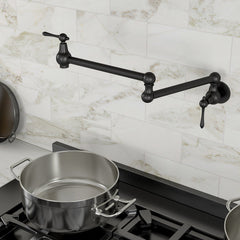 Lordear Brass Wall Mount Folding Lever Kitchen Faucet from Lordear