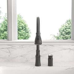 Lordear Brass Split 360 Degree Pull Down Black Kitchen Faucet from Lordear