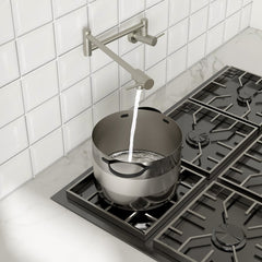 Lordear Stainless Steel Two Handles Wall Mount Folding Stretchable Kitchen Faucet  from Lordear