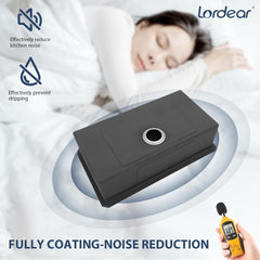 Lordear Black Undermount Single Bowl Stainless Steel Workstation Kitchen Sink