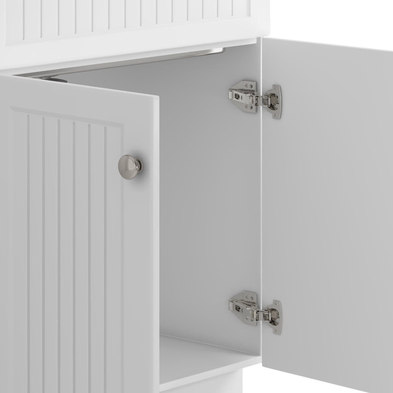 28in Stainless Steel White Laundry Cabinet with Faucet and Sink from Lordear