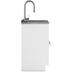 24"/28" Laundry Cabinet with Faucet and Stainless Steel Sink - White from Lordear