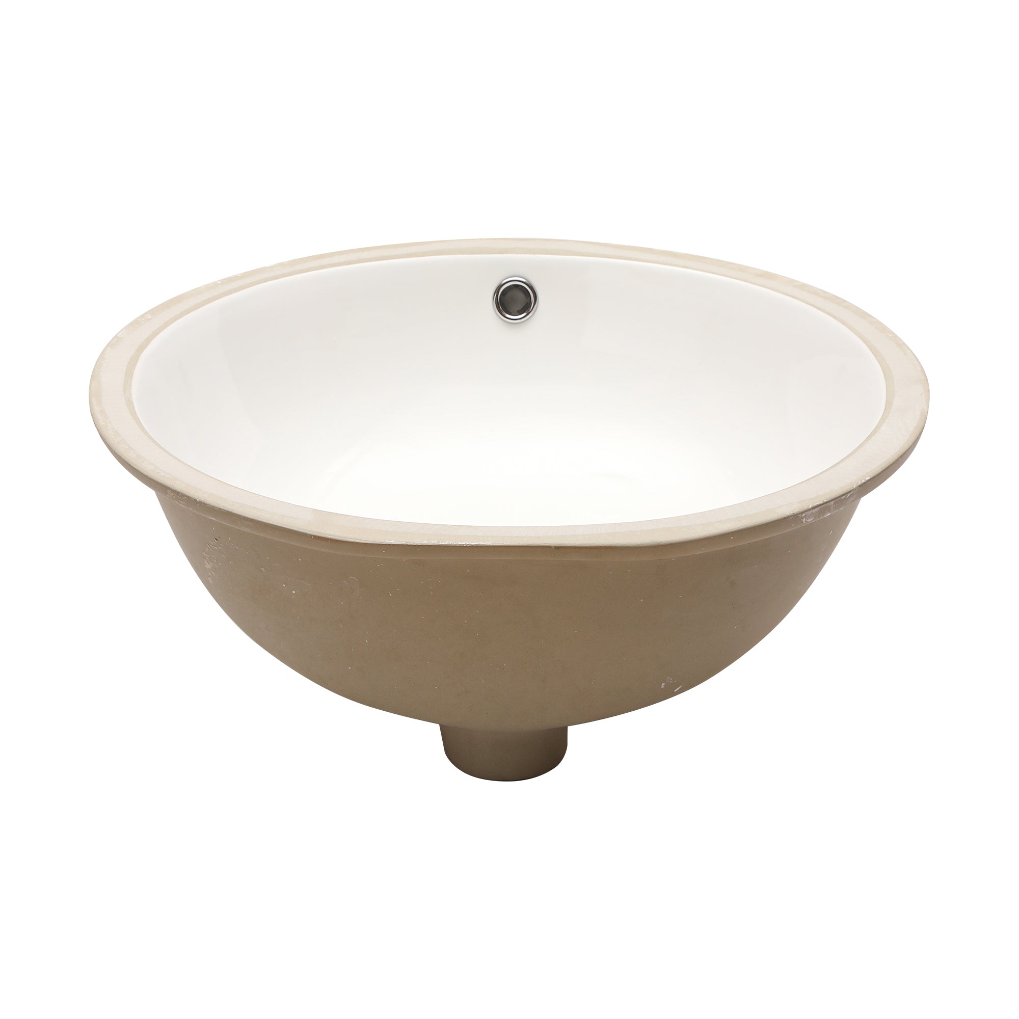 Lordear 19.5" x 16" Ceramic White Oval Undermount Bathroom Sink with Overflow from Lordear