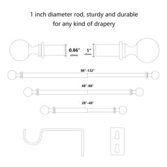 07 Adjustable Single Metal Curtain Rod Single Drapery Rod Set | Adjustable Single Metal Curtain Rod, antique gold curtain rod, Curtain Rod, Hot Sale, Metal Curtain Rod, rod, Rod Set, single curtain rod | Lordear