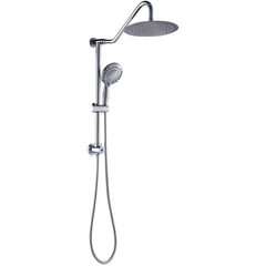 Lordear 10" Stainless steel Wall Mounted Round Rainfall Shower Head with Handheld Shower and Adjustable Slide Bar  from Lordear