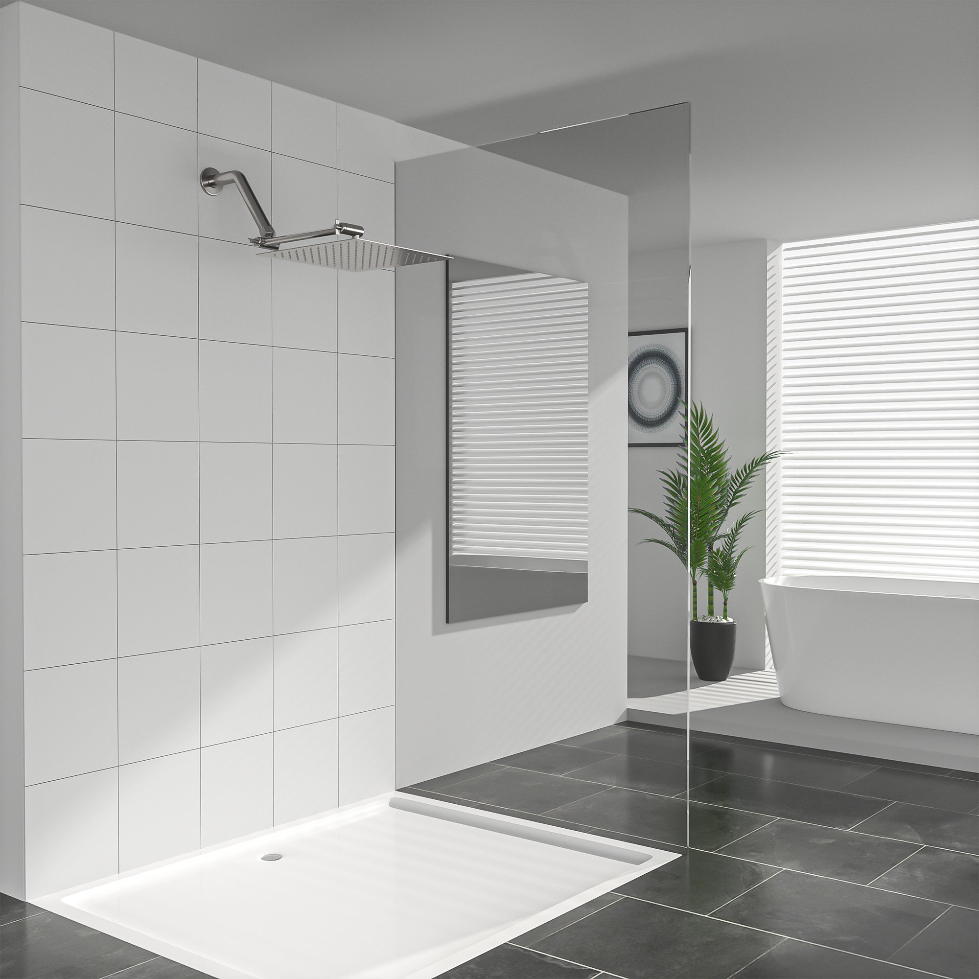 Lordear 12" Stainless Steel Shower Head Dripping with 11" Extension Shower Arm from Lordear