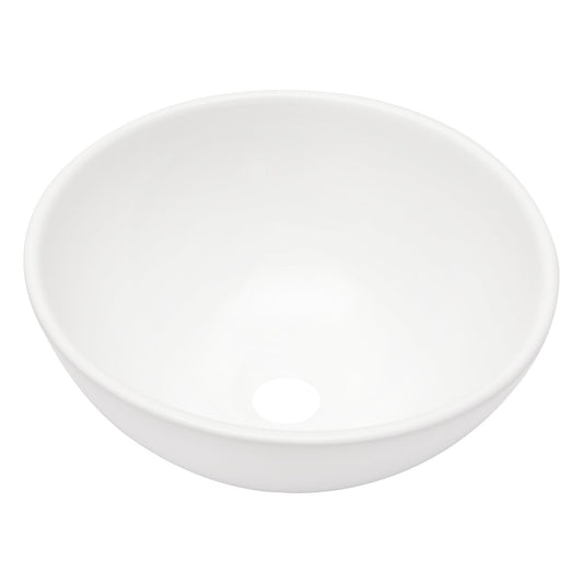 Lordear 13" W x 13" D White Ceramic Round Vessel Bathroom Sink from Lordear