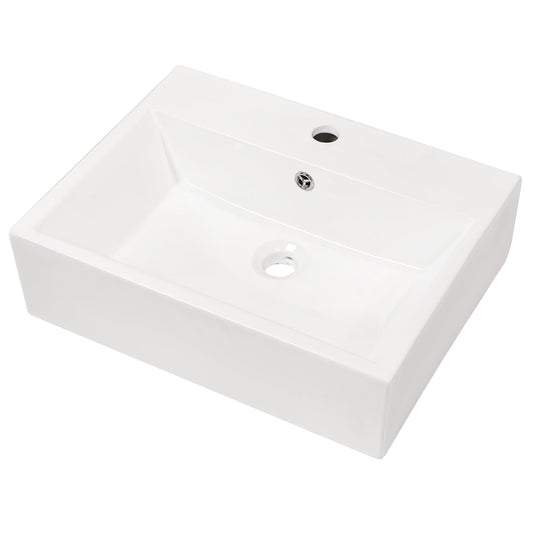 Lordear 20" x 18" White Rectangle Ceramic Wall Mount Bathroom Sink  from Lordear