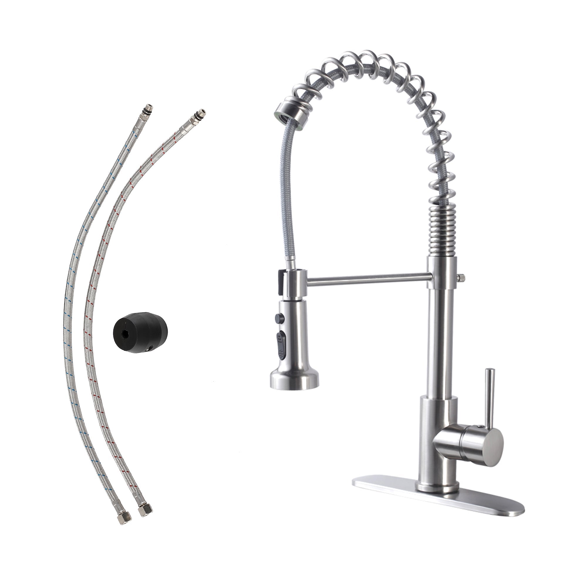 Lordear Stainless Steel Brushed Nickel Single Handle Pull Down Kitchen Faucet  from Lordear