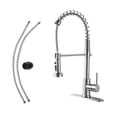 Lordear Stainless Steel Brushed Nickel Single Handle Pull Down Kitchen Faucet  from Lordear
