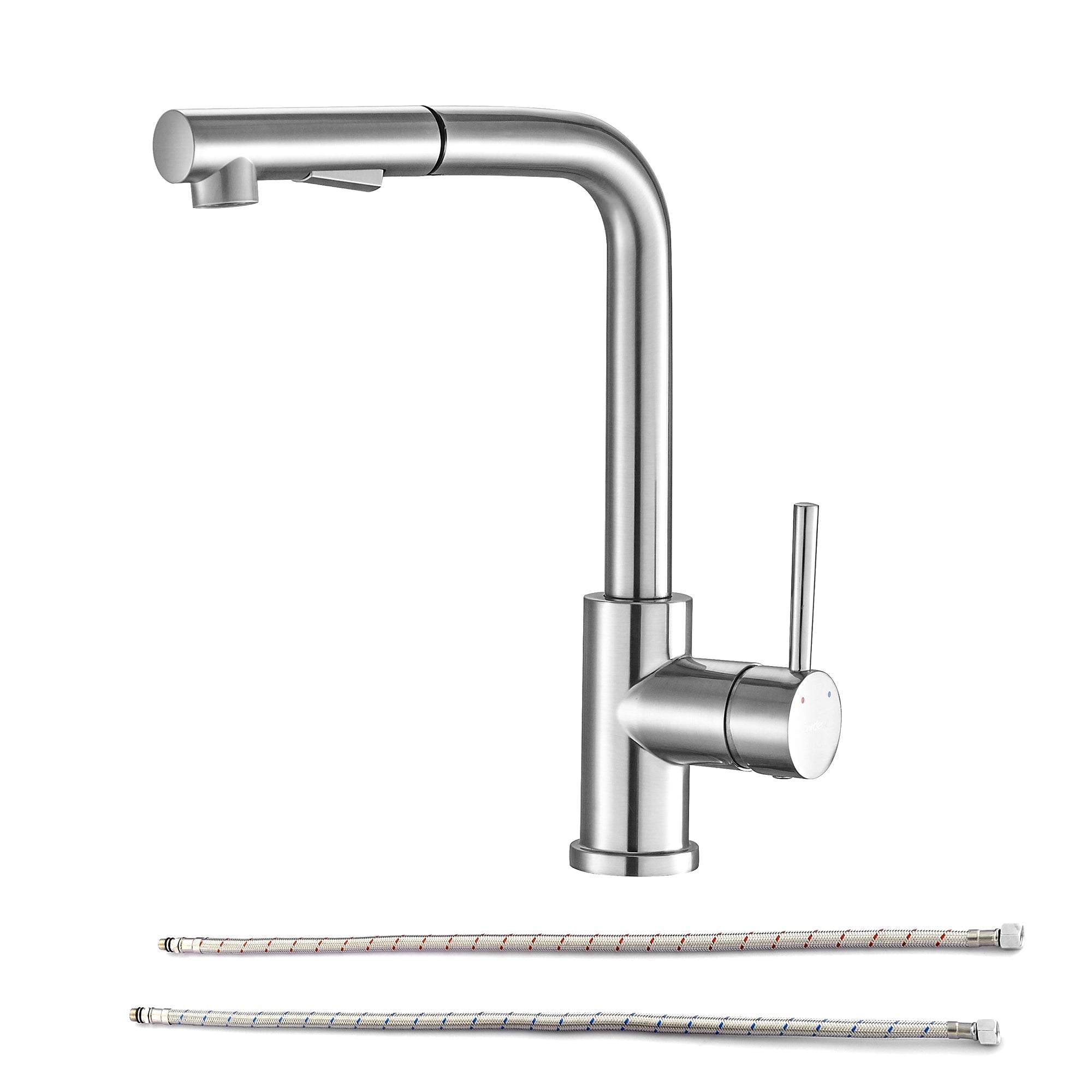Lordear Brass Pull Down Brushed Nickel Single Handle Kitchen Faucet  from Lordear