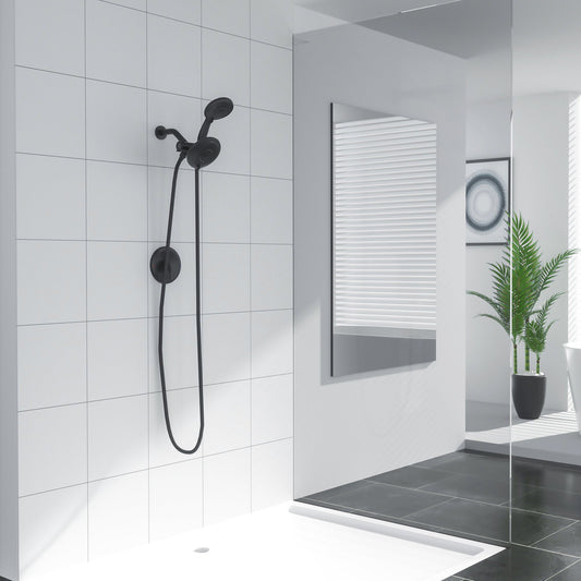 Lordear 5" Stainless Steel Dual Head Wall Mounted Round Shower System  from Lordear