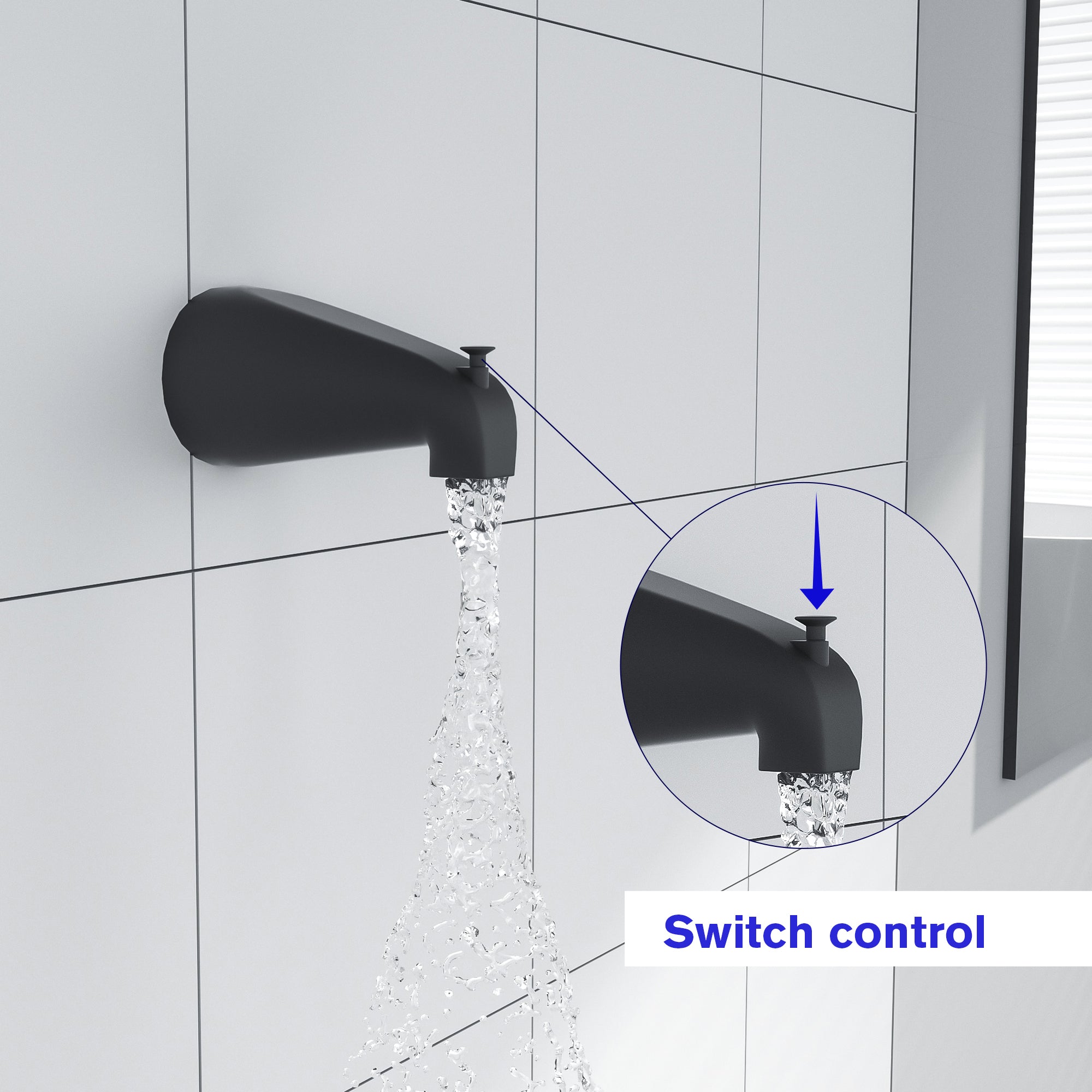 Lordear 10" Stainless Steel Wall Mounted Round Rainfall Shower Head with Bathroom Faucet from Lordear