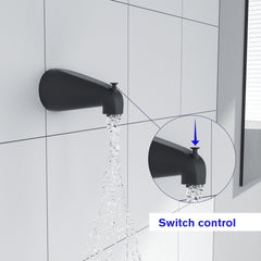 Lordear 10" Stainless Steel Wall Mounted Round Rainfall Shower Head with Bathroom Faucet from Lordear