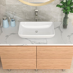Lordear 24" x 16" White Ceramic Rectangular Vessel Bathroom Sink  from Lordear