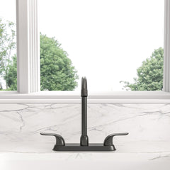 Lordear Brass Double Handle 360° Rotate High-Arch Kitchen Faucet from Lordear