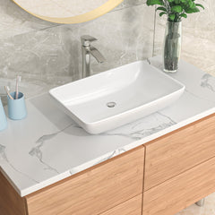 Lordear 24" x 16" White Ceramic Rectangular Vessel Bathroom Sink  from Lordear