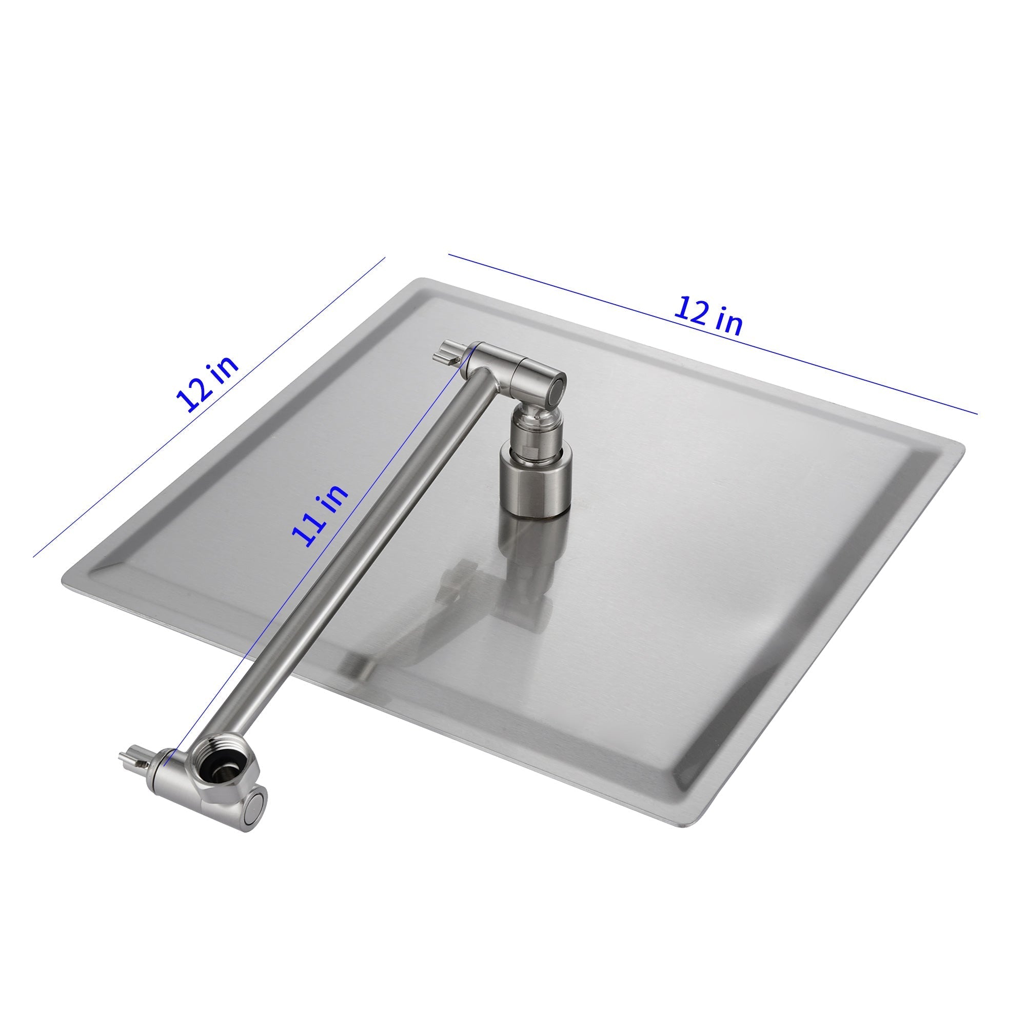 Lordear 12" Stainless Steel Shower Head Dripping with 11" Extension Shower Arm from Lordear