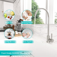 Lordear Brass 360 Degree Rotating Booster Filter Kitchen Faucet from Lordear