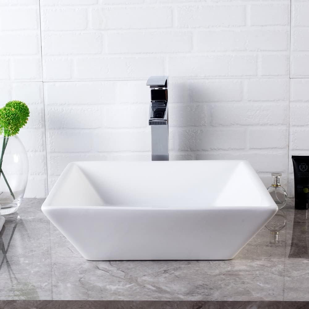 Lordear 16" White Ceramic Vessel Bathroom Sink  from Lordear