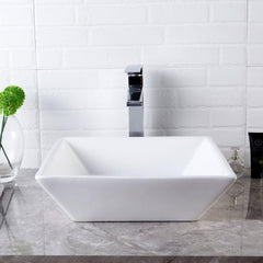 Lordear 16" White Ceramic Vessel Bathroom Sink  from Lordear
