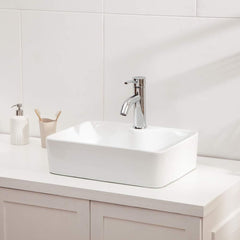 Lordear 19" x 15" White Ceramic Rectangle Vessel Bathroom Sink from Lordear