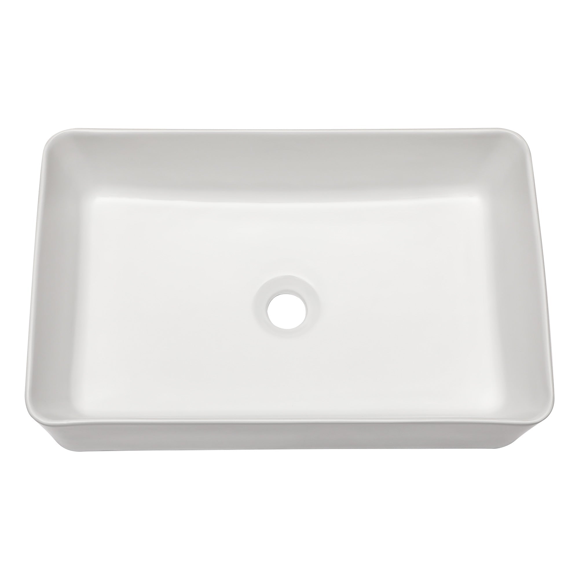 Lordear 21" x 14" White Ceramic Countertop Rectangular Vessel Bathroom Sink from Lordear