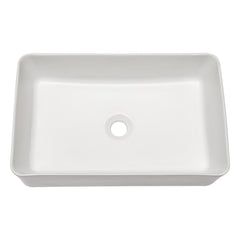 Lordear 21" x 14" White Ceramic Countertop Rectangular Vessel Bathroom Sink from Lordear