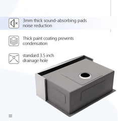 Lordear 27'' Stainless Steel Single Bowl Farmhouse Kitchen Sink from Lordear