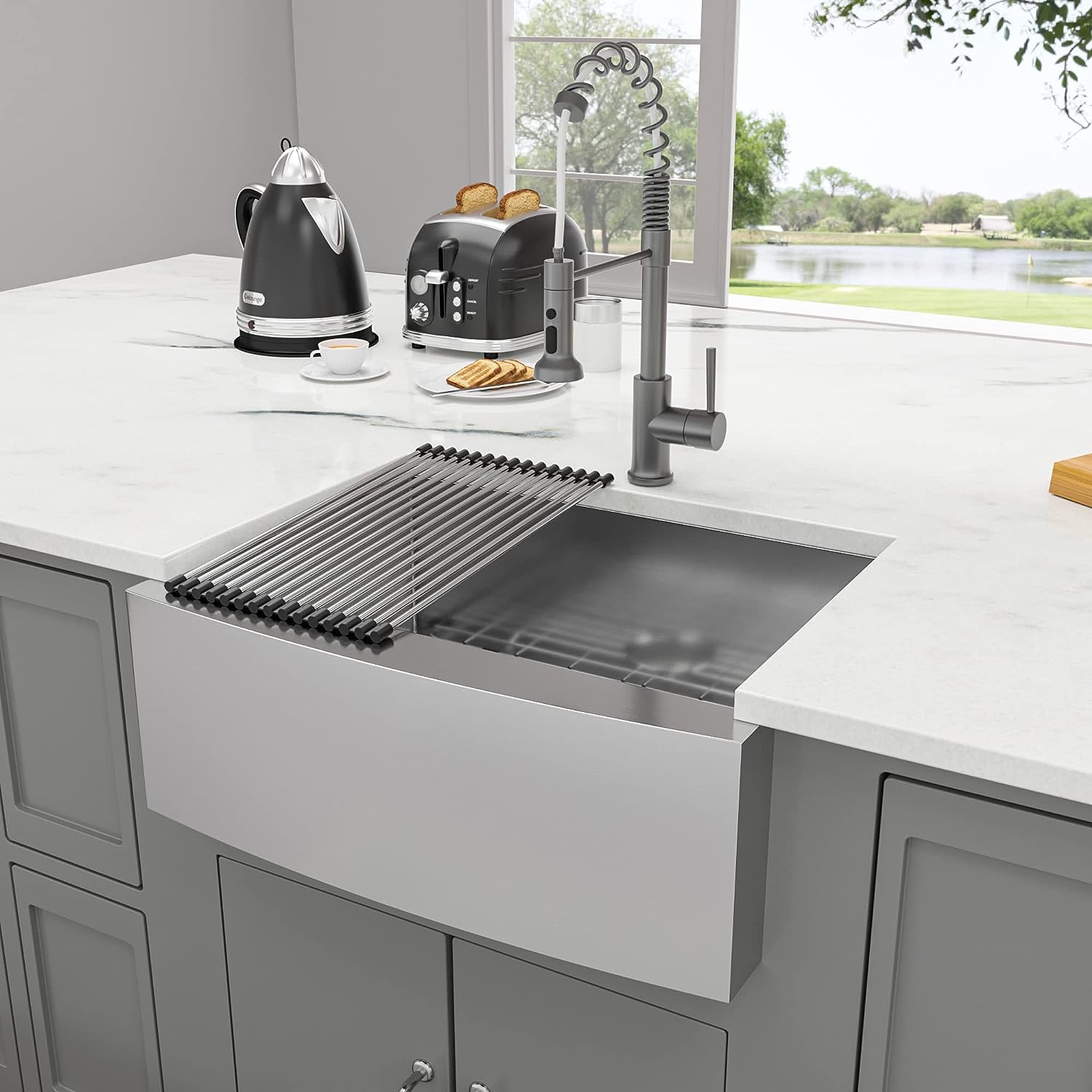 Lordear 27'' Stainless Steel Single Bowl Farmhouse Kitchen Sink from Lordear