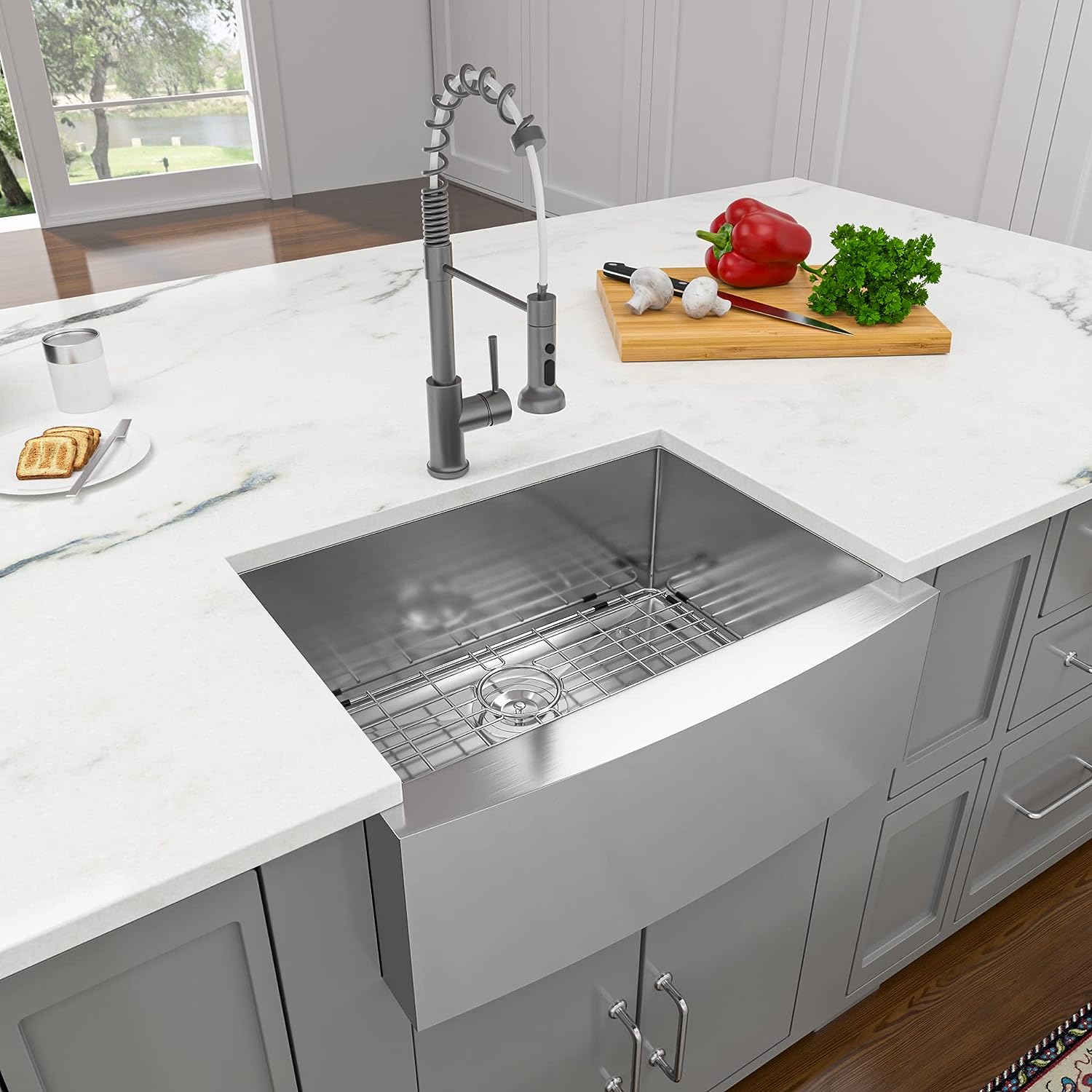 Lordear 27'' Stainless Steel Single Bowl Farmhouse Kitchen Sink from Lordear
