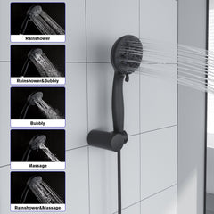 Lordear 10" Stainless Steel Wall Mounted Matte Black Round Rainfall Shower Head from Lordear