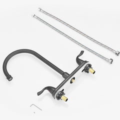 Lordear Brass Double Handle 360° Rotate High-Arch Kitchen Faucet from Lordear