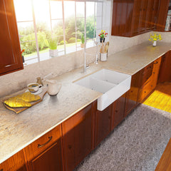 Lordear 32" x 20" Ceramic Apron Front Double Equal Bowl Farmhouse Kitchen Sink from Lordear