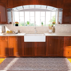 Lordear 32" x 20" Ceramic Apron Front Double Equal Bowl Farmhouse Kitchen Sink from Lordear