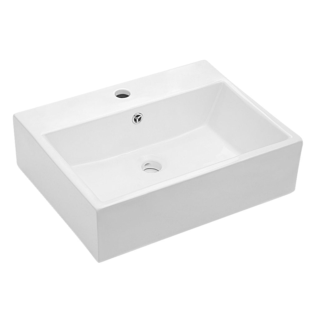 Lordear 20" x 18" White Rectangle Ceramic Wall Mount Bathroom Sink from Lordear