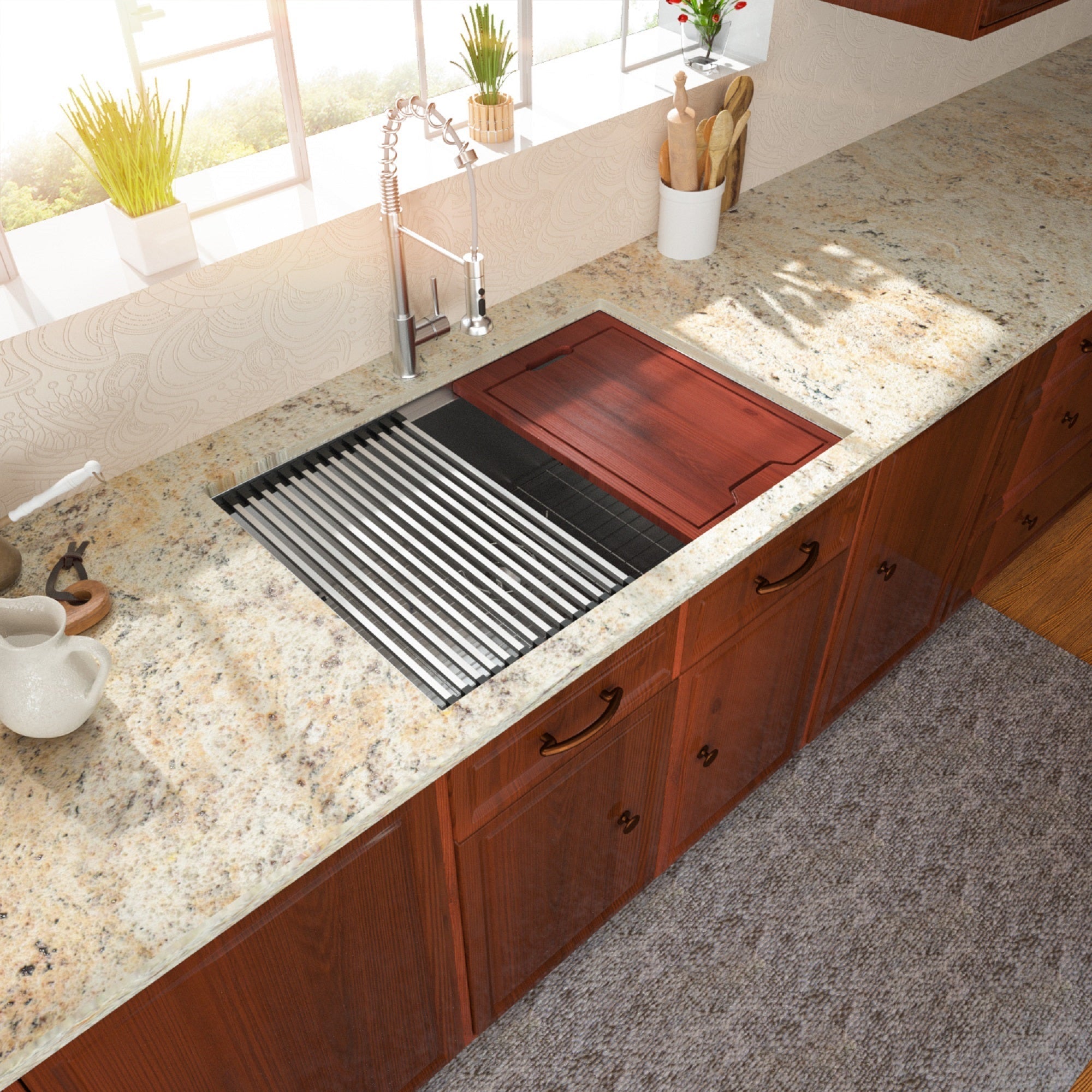 Lordear 27'' Stainless Steel Single Bowl Workstation Kitchen Sink with Accessories  from Lordear