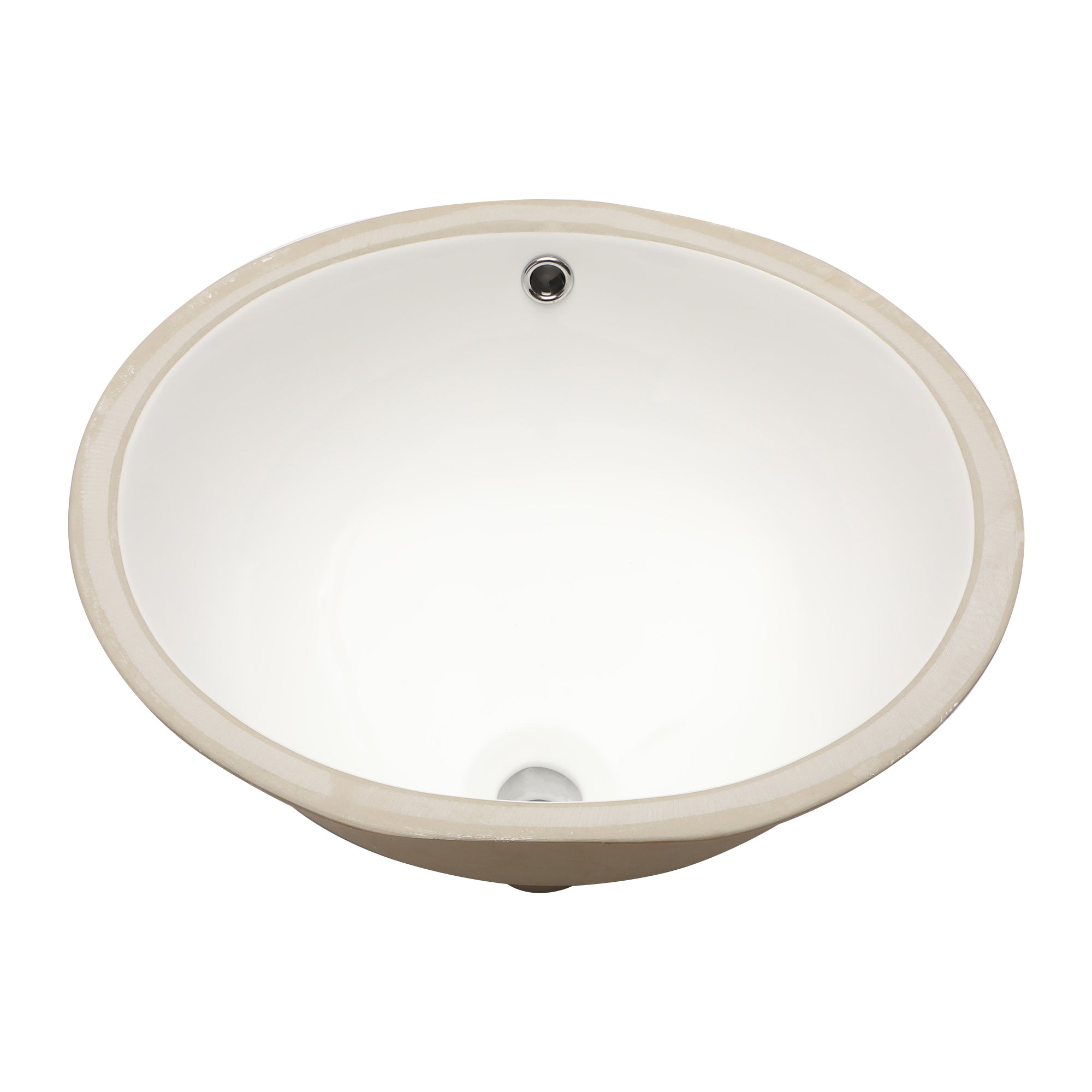 Lordear 19.5" x 16" Ceramic White Oval Undermount Bathroom Sink with Overflow from Lordear
