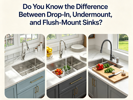 Do You Know the Difference Between Drop-In, Undermount, and Flush-Mount Sinks?